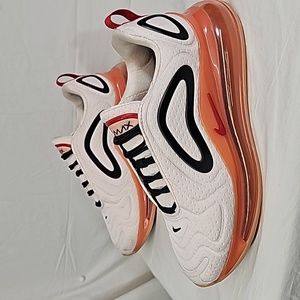 Nike Air Max 720 White and Orange Sneakers